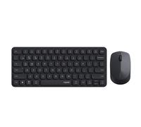 Rapoo 9010M Multi-Device Keyboard and Mouse Combo, 2.4GHz/Bluetooth 5.0/4.0 Wireless Keyboard & Mouse Set for Windows/Mac/Linux/Chrome, Support 4 Devices, Low-Profile Silent Click, Battery Powered - B