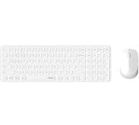 Rapoo 9310M Aluminium Keyboard Mouse Set Wireless Bluetooth & 2.4 GHz | Multi device up to 4 devices, compact housing flat, QWERTZ layout German, white