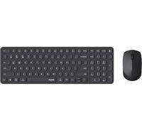 Rapoo 9310M Wireless Keyboard Mouse Set Deskset 2400 DPI Sensor Up to 12 Months Flat Battery Life Aluminum DE-Layout Design QWERTZ PC & Mac - Black