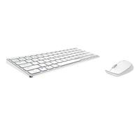 Rapoo 9600M keyboard Mouse included Universal USB + Bluetooth QWERTY White