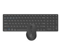 Rapoo 9700M keyboard Mouse included Universal USB + Bluetooth QWERTY Dark Grey