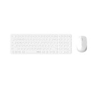 Rapoo I Wireless Keyboard and Mouse (9310M) Ultra Thin Bluetooth 2.4GHz Batteries - White