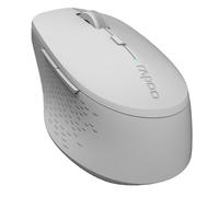 RAPOO M300G Silent Wireless Mouse, 2.4GHz Multi-Mode Bluetooth Mouse for Laptop, Adjustable up to 2400 DPI Computer Mouse, Optical Mouse with USB Receiver for PC, 12 Months Battery Life - Grey