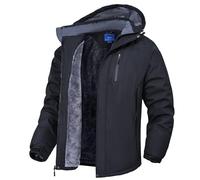 Rapoo Men's Winter Ski Snow Jacket Mountain Waterproof Windproof Rain Jacket, Black, M