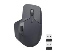 Rapoo MT760 Multi-Device Wireless Mouse, Bluetooth 5.0/3.0 and 2.4GHz Tri-Mode Connection, Up to 4 Devices, 11 Programmable Buttons, 4K DPI, Ergonomic Design, 90 Days Battery Life, PC, Matte Black