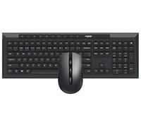 Rapoo - Multi-mode wireless keyboard and mouse, with Bluetooth and 2.4GHz connection, multi-device connectivity and splash-resistant keyboard, 8210M, in Black