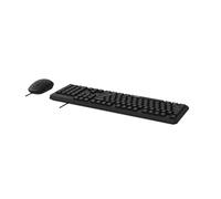 Rapoo NX1500 Wired Keyboard Mouse Set - Comfortable PC Keyboard with Cable and 1000 DPI PC Mouse Ambidextrous, Connection USB-A, QWERTZ Layout German, Black