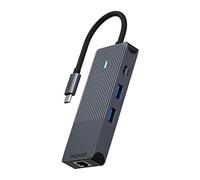 Rapoo UCM-2004 carte et adaptateur d'interfaces HDMI, RJ-45, USB 3.2 Gen 1 (3.1 Gen 1), USB Type-C
