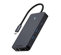 Rapoo UCM-2005 carte et adaptateur d'interfaces 3, 5 mm, DisplayPort, HDMI, RJ-45, USB 3.2 Gen 1 (3.1 Gen 1), USB Type-C