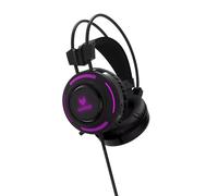 Rapoo VPRO VH200 Gaming Headset Over Ear Noise Cancelling Microphone LED Multi-Colour Lighting System Black 10.2 x 22.5 x 19.4 cm