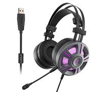 Rapoo VH510 USB-Gaming Headset für PC PS4 Xbox One, Rauschunterdrückung Mikrofon RGB Gaming Kopfhörer mit 7.1 Surround Sound LED Licht