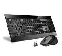 RAPOO Wireless Keyboard and Laser Mouse Combo,Multi Device (Bluetooth 4.0+3.0+2.4G) Keyboard and Mouse Set,Ultra-Slim Computer Keyboard Compact Design for Windows/Android/Mac OS