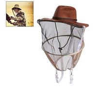 Rapoyo Beekeeping Hat with Veil Poly Cotton Beekeeping Veil Beekeeper Hat Mosquito Fly Mask Cap Outdoor Fishing Head Net Face Protection