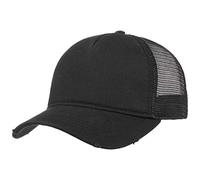 Rapper Destroyed Cap mesh cap base cap (One Size - black)