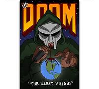 Rapper Mf Doom Poster Canvas Print Art The Illest Villains Hip Hop Rap Music Rapper Star Wall Art Painting Print On Silk Canvas Poster Picture Artwork Modern Home Decoration, Unframed,40x60cm