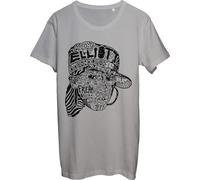 Rapper Miss Face Sketch Artwork Men's Tee - Shirt Grey XX-Large