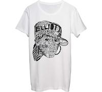 Rapper Miss Face Sketch Artwork Men's Tee - Shirt White Medium