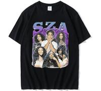 Rapper SZA Good Days Hip Hop Streetwear Men Art Harajuku Summer Thin Men T Shirt Regular Fashion Unisex Street Tees Black