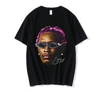 Rapper Young Thug Cotton T Shirt Boys Fashion Hip Hop Street Style T Shirt Summer Kids Short Sleeve T Shirt Tops XS-4XL-Black||S