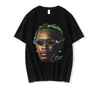 Rapper Young Thug Graphic T Shirt Men Women Fashion Hip Hop Street Style T-shirt Summer Casual Short Sleeve Tee Shirt Oversized XS-4XL-Black||L