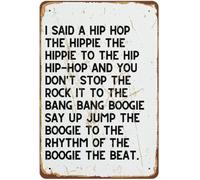 Rappers Delight I Said A Hip Hop Hip Hop Music Indie Music Poster Wedding Lyric Song Art Hip Hop Art Hip Hop Poster Hip Hop Print Novelty Tin Metal Sign Plaque Bar Pub Vintage Wall Decor 8x12 Inch
