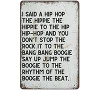 Rappers Delight I Said A Hip Hop Hip Hop Music Indie Music Poster Wedding Lyric Song Art Hip Hop Art Hip Hop Poster Hip Hop Print Novelty Tin Metal Sign Plaque Bar Pub Vintage Wall Decor 5.5x8 Inch