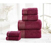 Rapport Home Rapport 100% Combed Cotton 6pc Mayfair Bale Set (Damson Gold), 2 x Face cloth-30 x 30cm, 2 x Hand towel-50 x 85cm, 2 x Bath towel-70 x 120cm
