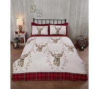 Rapport Home New Angus Stag Duvet Set Red Double, Red