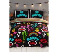 Rapport Be Happy Neon Duvet Cover Set | Size: Double Rapport Multicolor Double