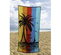 Rapport Home Ultra Absorbent Tropical Palm Tree Beach Towel