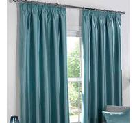 Rapport Blackout Eyelet Curtains, Blue, 66x54 inches