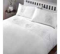 Rapport Boston Duvet Cover Bed Set, White, King