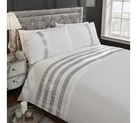 Rapport Home Super King Carly Duvet Set - White, White