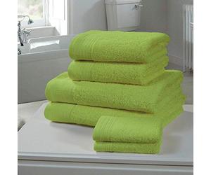 Rapport Chatsworth Lime 6 Piece Luxurious Super Soft Egyptian Combed Cotton Towel Bale