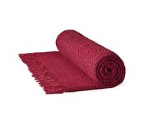Rapport Chenille Throw, Burgundy Red, 152x203 cm