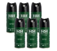 Rapport Chrome Deodorant Body Spray, Spicy Citrus and Amber Every-Day Fragrance for Him, Multi-Pack, 6 x 150ml