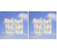 Rapport Coloured Sausage Dog Dachshund Supersoft 100% Cotton Towel, Multi, 70 x 120 cm (Pack of 2)