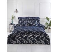 Rapport Como Navy Silver Foil Detailing Super King Duvet Cover Set