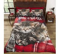 Rapport Cuddle Cats Duvet Set, Multi, King - 230 x 220 cms