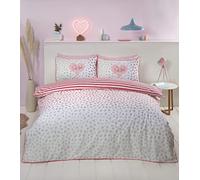 Rapport Dalmatian Blush Piped Edged Finish King Duvet Cover Bedding Set