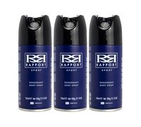Rapport Deodorant Body Spray, Every-Day Fragrance for Him, Multi-Pack, 3 x 150ml (Sport)