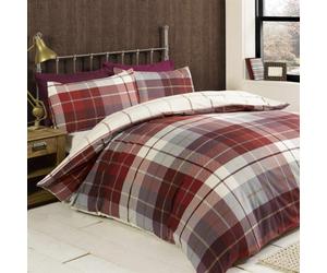 Rapport Flanelette Brushed Cotton Tartan Duvet Cover Set