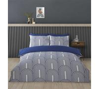 Rapport Geometric Arches Blue Duvet Cover Set King Bedding Set