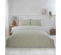 Rapport Gingham Green Duvet Cover Set Double Bedding Set