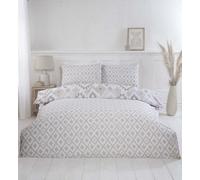 Rapport Gingham Natural Duvet Cover Set Double Bedding Set