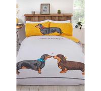 Rapport Hello Sausage Duvet Cover Set in White | Size: Single Rapport White Single