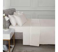 Rapport Home 16" Deep Flat Sheet 180TC Percale Sheet (Cream, Double)
