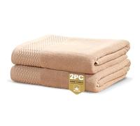 Rapport Home 2-Pack Eden Weave Hand Towels | 50x85cm 100% Cotton 500GSM | Absorbent & Soft Bathroom Towel Set | Oeko-Tex Certified | Mink