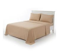 Rapport Home 56 Pick Non Iron Flat Sheet - Double Beige Flat Sheet