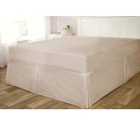 Rapport Home 56P Polycotton Fitted Valanced in Cream | Size: King Rapport Home Cream King